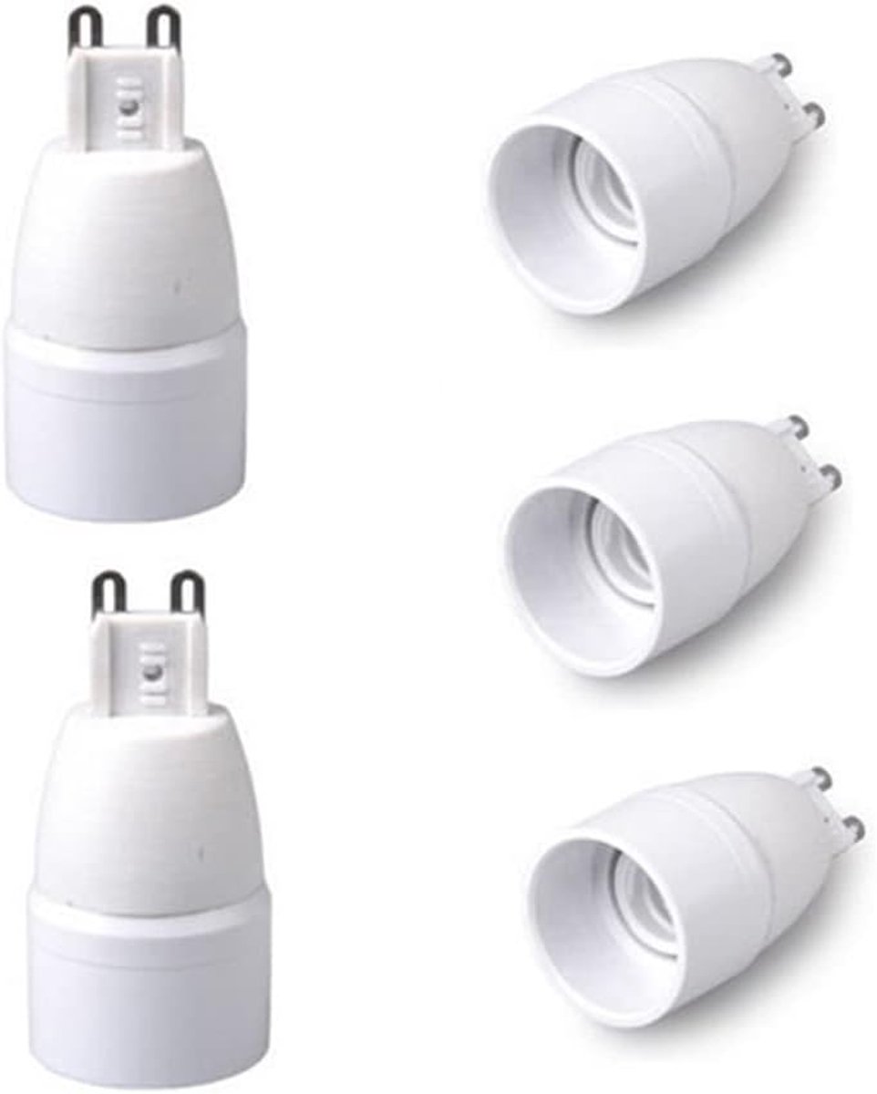 G9 naar E14 lampenadapter - 5 stuks - plastic en aluminium - geschikt voor alle voltages - ShopVlot
