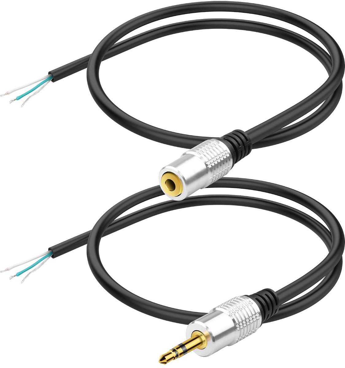 3.5mm audio kabel - TRS stereo plug - 0.5m - voor vervanging van microfoon of luidspreker - ShopVlot