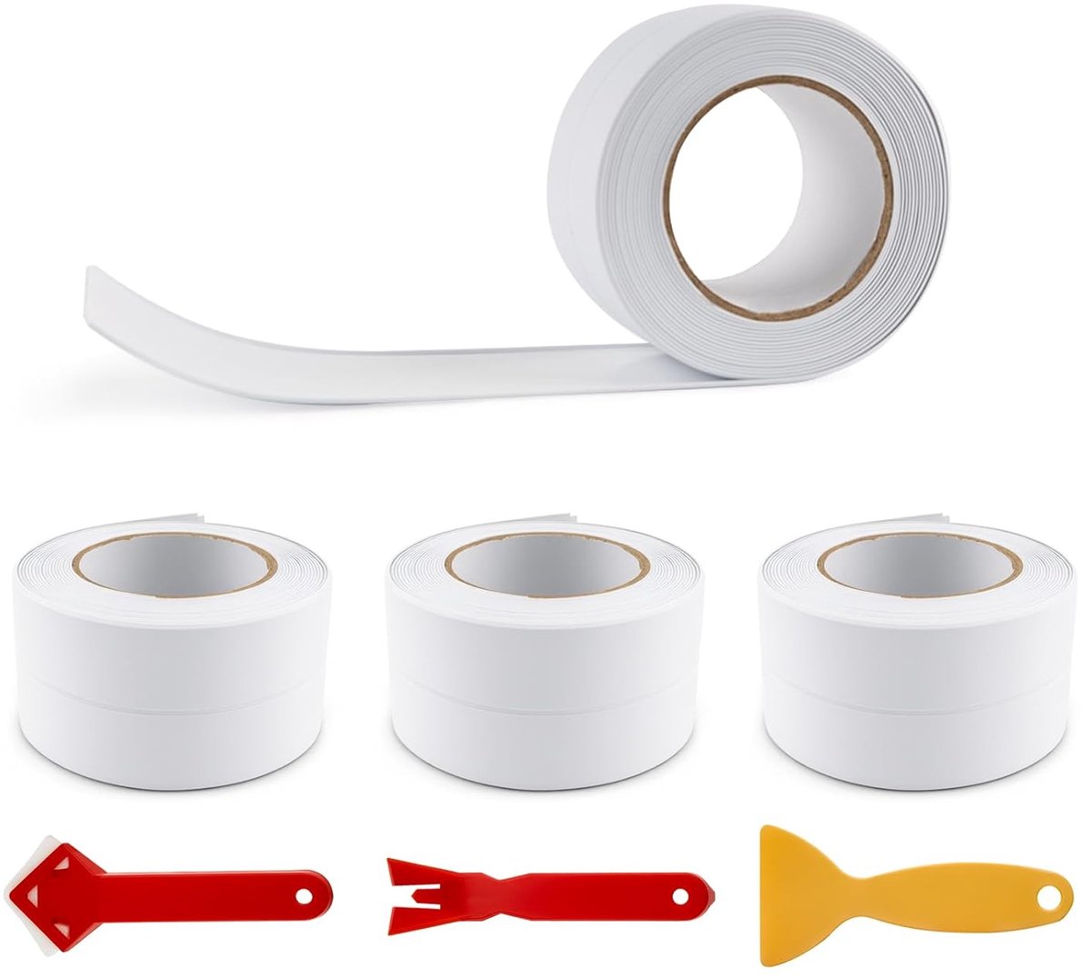 Sealing tape zelfklevend 38 mm x 3,2 m - PVC waterdicht - schimmelbestendig - ideaal voor badkamer - ShopVlot