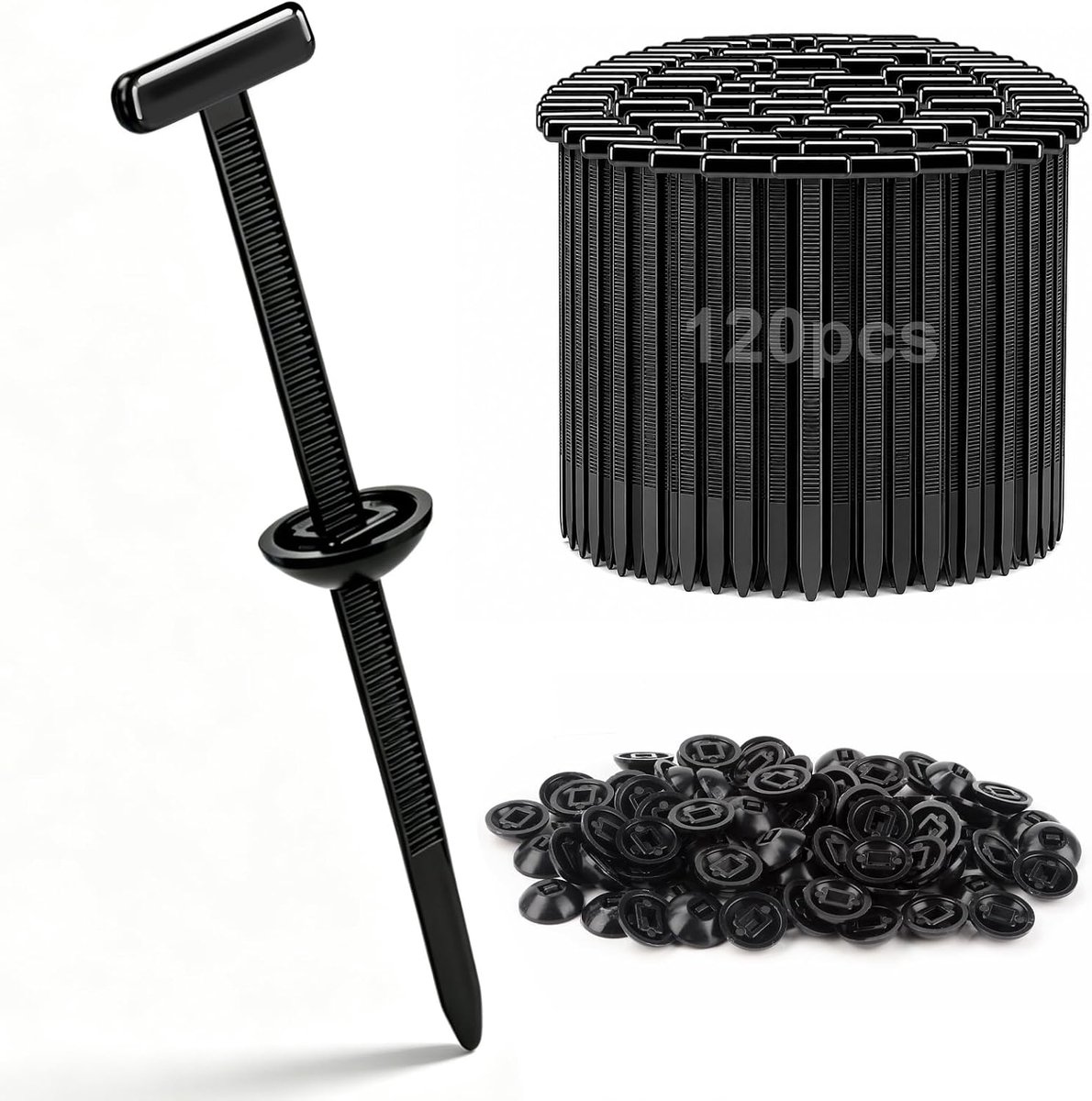 Kabelbinders 90 mm - nylon met clip - 120 stuks - stevige grip voor auto en huishouden - ShopVlot