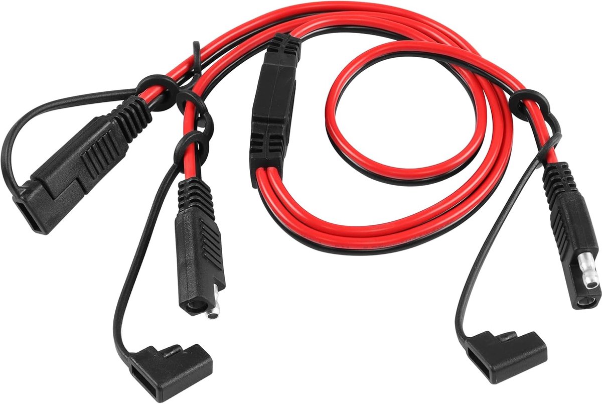SAE Y splitter kabel 2FT - 14AWG - 1 naar 2 aansluiting - gelijktijdig gebruik voor zonnepanelen - ShopVlot