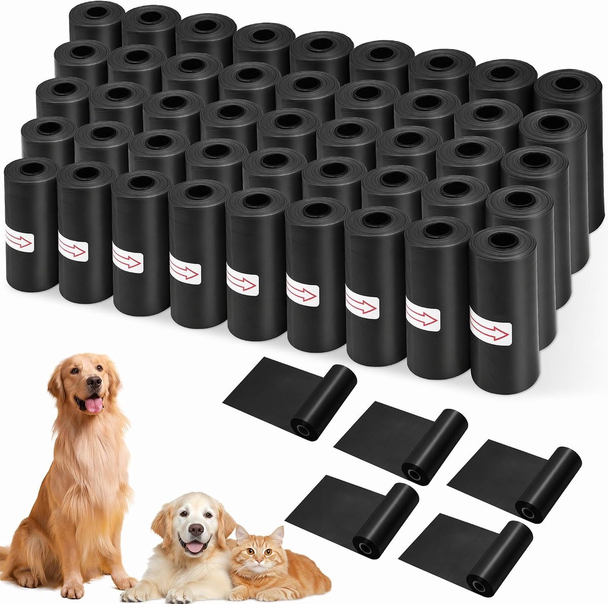 Hondenpoepzakken 675 stuks - extra dik 30 x 21,5 cm - lekvrij polyethyleen - ideaal voor onderweg - ShopVlot