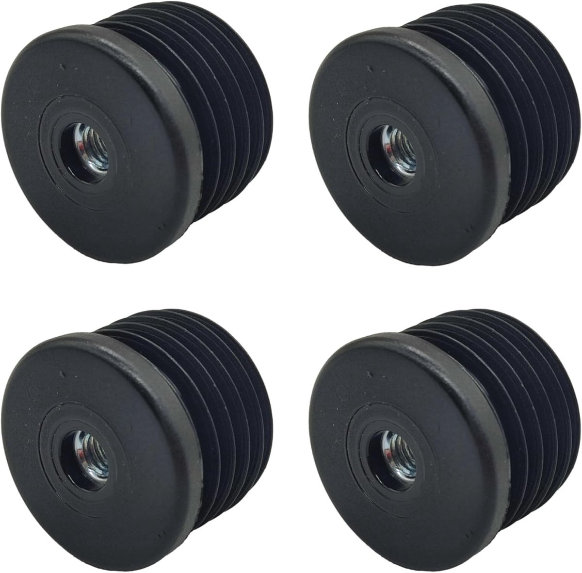 Ronde buisinvoegen 40mm - kunststof met M8 draad - solide constructie - ideaal voor meubels - ShopVlot