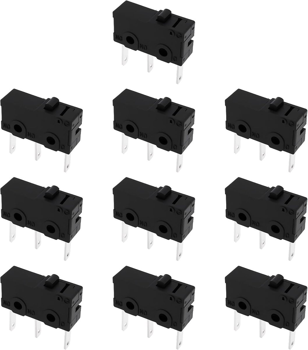 SnelShoppen - Micro Drukknopschakelaar V4 SPDT 5A 250VAC NO/NC voor Huishoudelijke en Elektronische Apparatuur, Compact Ontwerp, Hoogwaardig Materiaal