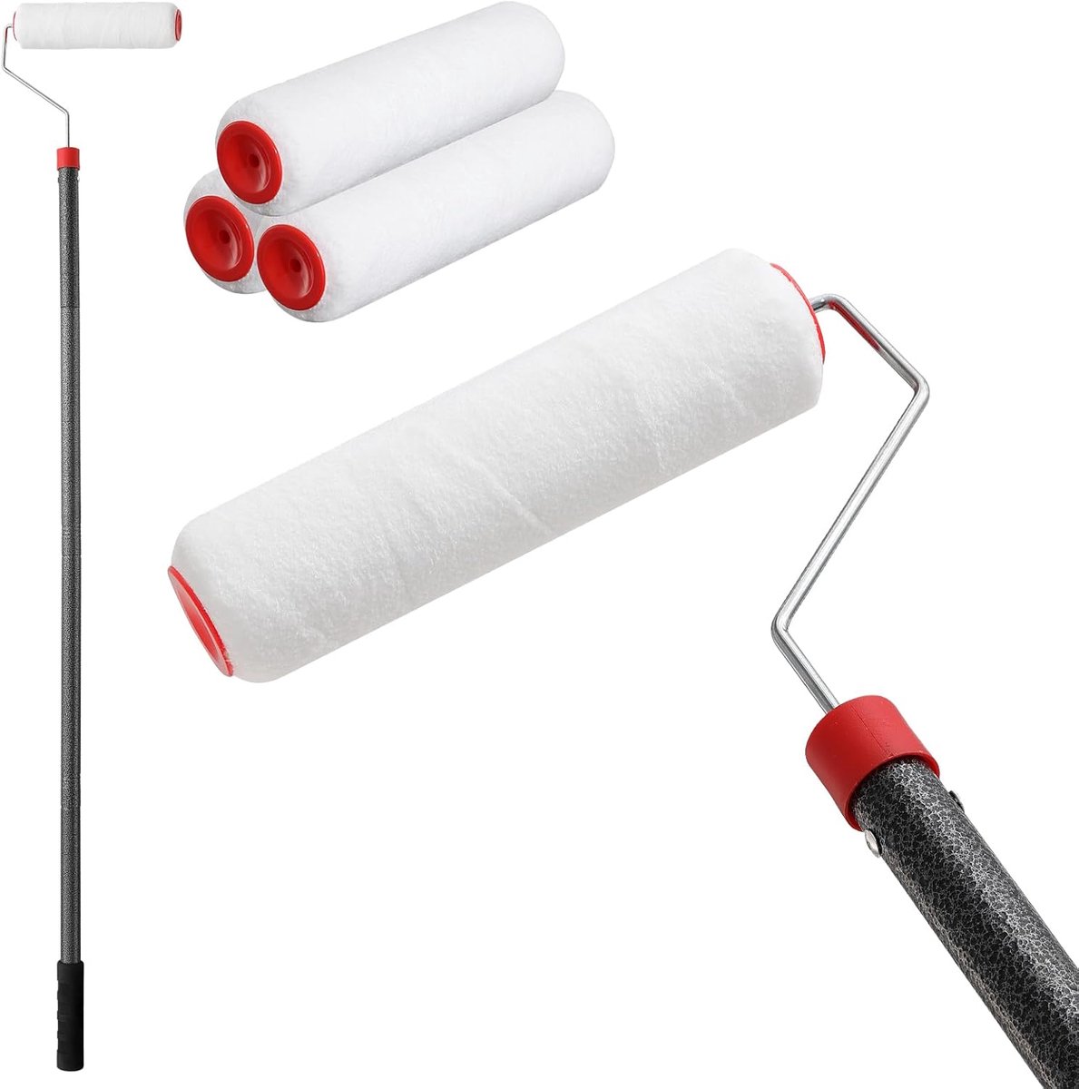 Verfrollers 4FT - Zwart - Geschikt voor grote oppervlakken - Perfect voor een egale afwerking - ShopVlot