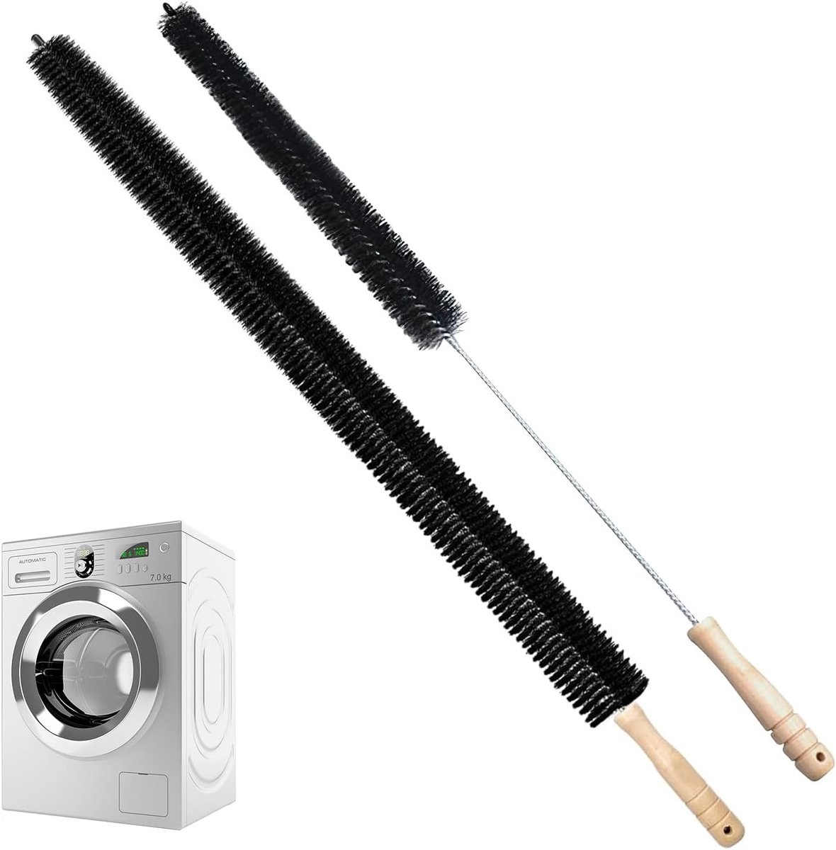 Radiatorborstel - Multi-kleur - 74,3 cm - Houten Handvat met Flexibele Roestvrijstalen Schacht - Voor Efficiënte Reiniging