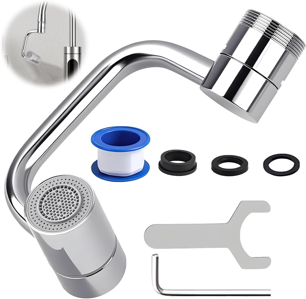 Kraan Aeratie Wrench Set - 10-delige kunststof set - Voor M16.5 tot M24 - Ideaal voor tapfilters - ShopVlot