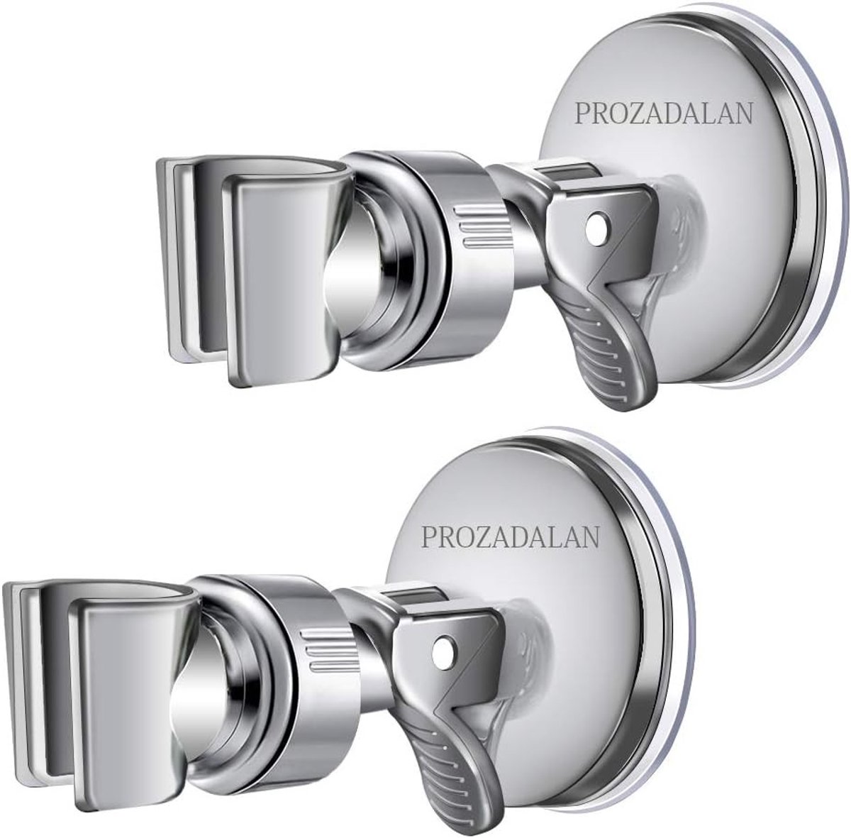 Verwisselbare handdouchehouder - Zilver - 7 cm - Draaibare Zuignap met Sterke Adsorptie - Voor Badkamer