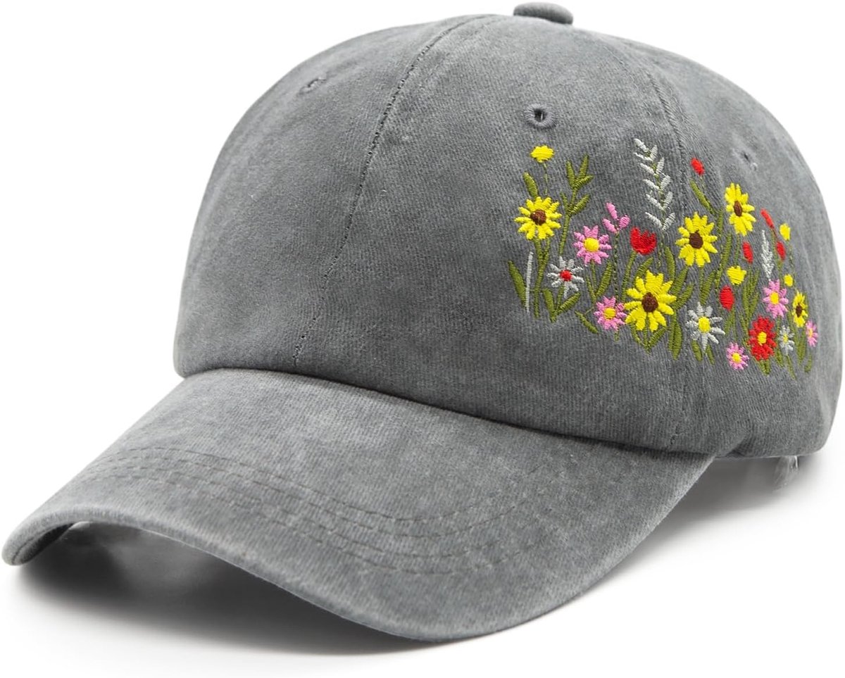 Dameshoed met bloemenprint - vintage stijl - verstelbaar - comfortabel voor dagelijks gebruik - ShopVlot