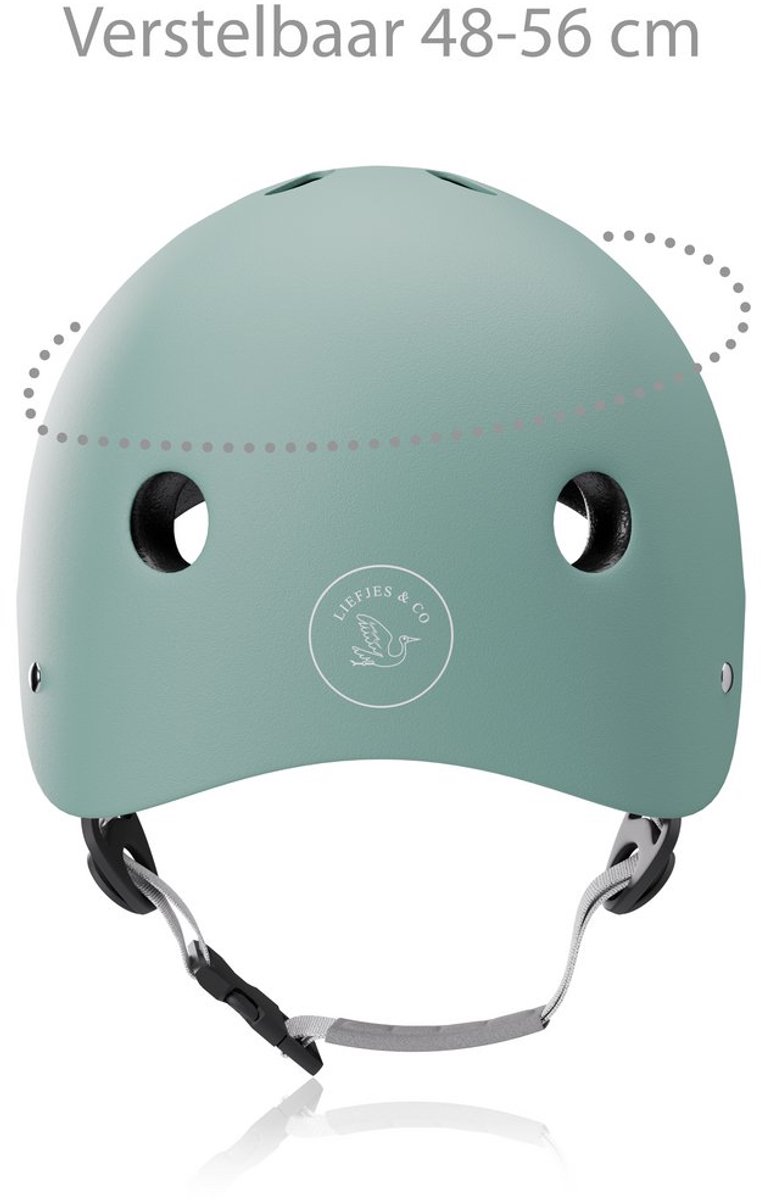 Liefjes & Co Kinderstep – Met Kinderhelm - Lichtgevende Wielen – Saliegroen — afbeelding 2