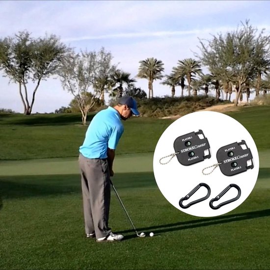 Golf Score Counter - 2 Stuks Puntenteller - Inclusief Carabiners - Ideaal voor 2 Spelers - ShopVlot van GOLF — afbeelding 3