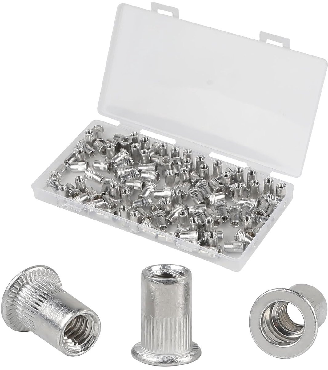 Rivetmoeren M5 - 7 mm Aluminium - Set van 105 - Perfect voor meubels en klussen - ShopVlot