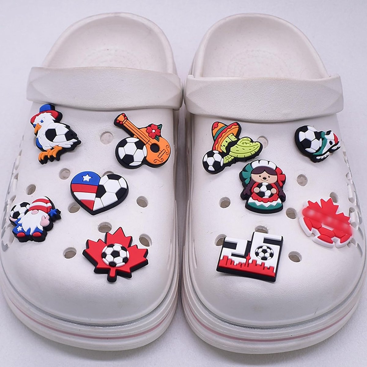 Schoen charms 36pcs - PVC - Voetbal thema - Personaliseer je schoenen - ShopVlot