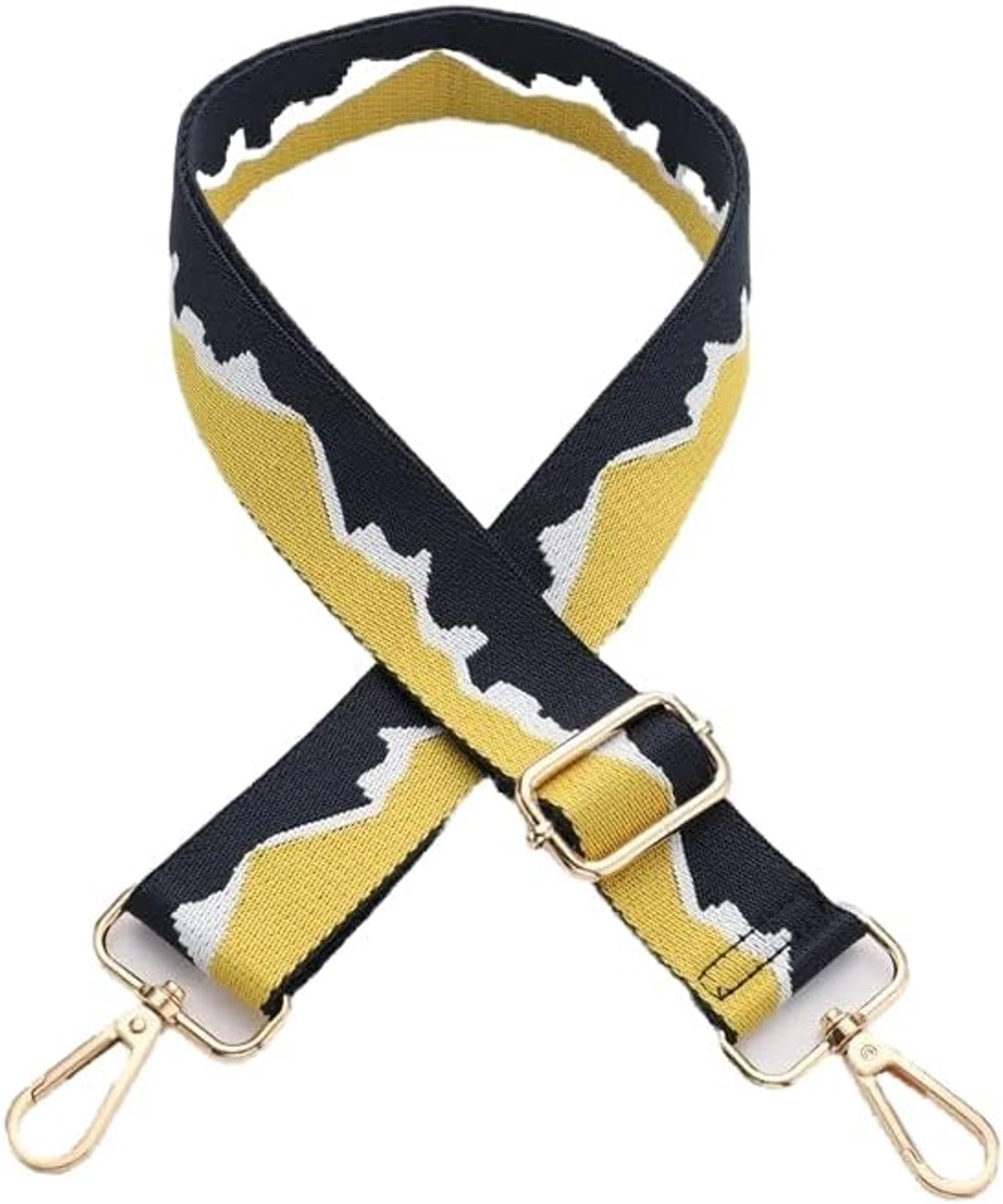 Colourful Shoulder Strap for Women, 3.8 cm Wide, 75-145 cm, Adjustable Shoulder Strap, Carry Strap with Carabiner - ShopVlot