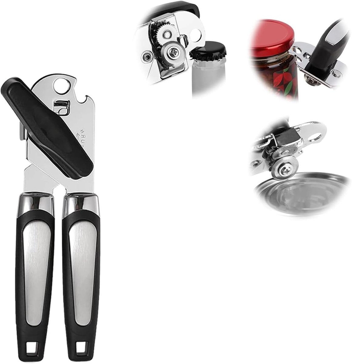 Blikopener, Handmatige Blikopener, Multifunctionele Opener, voor Wijnflessen en Blikjes - ShopVlot