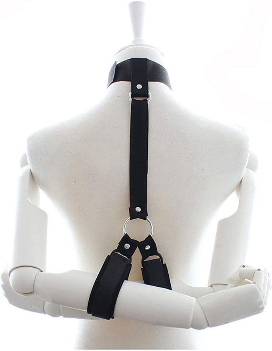 Boowhol Bondage Handcuffs Collar Nylon Adjustable, Handcuffs Bondage Sets Hand and Neck Strap Strap SM Toys - ShopVlot