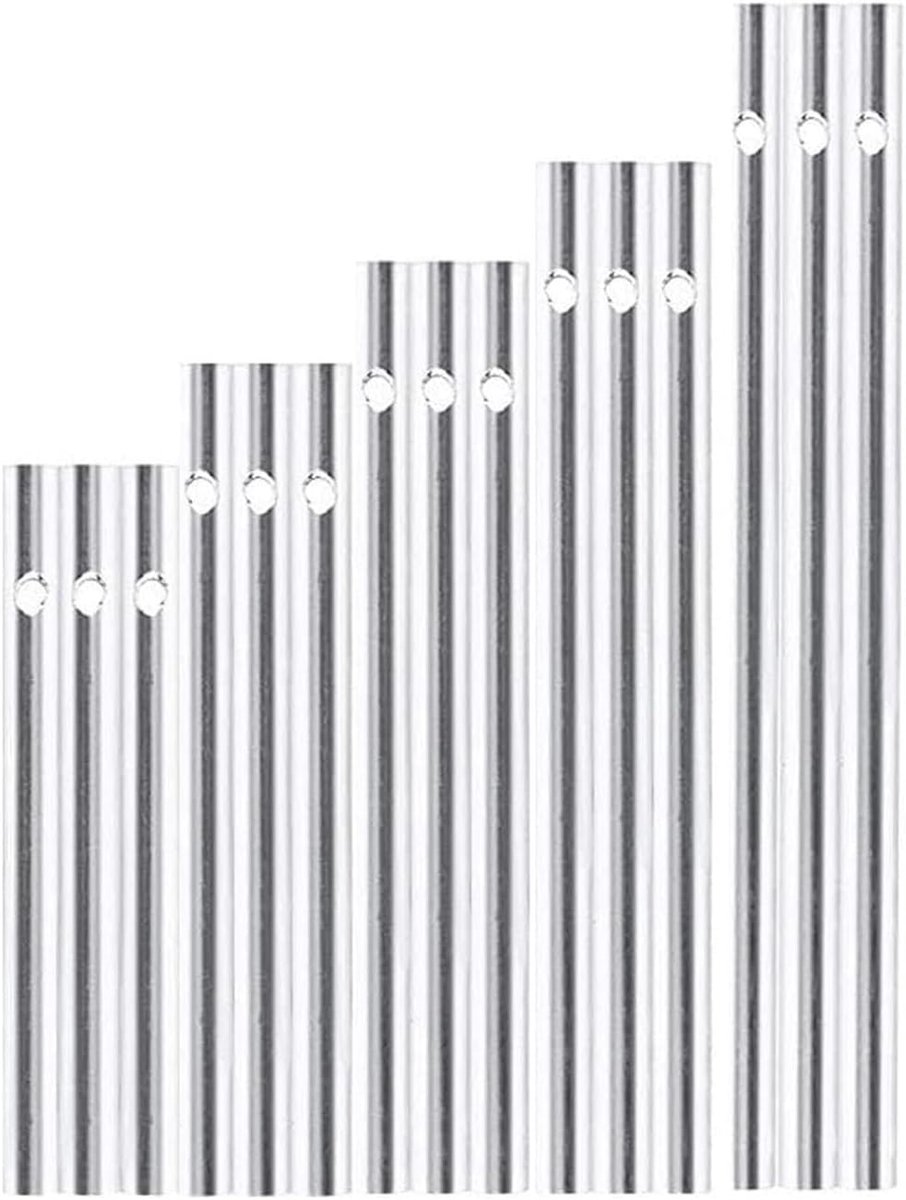 Shirene Wind Play Tubes, 30 Pieces DIY Craft Accessories with 5 Different Lengths of Aluminium Wind Chime Tubes for - ShopVlot
