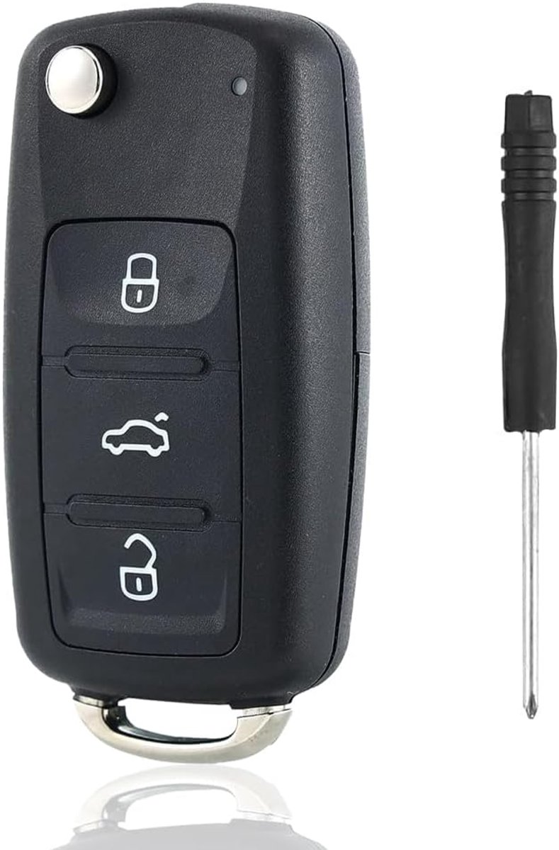 1 Set of 3 Button Car Key Holder - Fashion Protective Key Holder Compatible with Polo, Golf, Skoda, Tiguan, Touareg - ShopVlot
