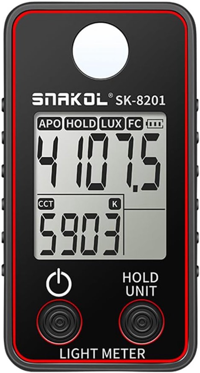 Lichtmeter hoge precisie - 0,5-300.000 LUX - kleurtemperatuur tester - ideaal voor professionele verlichting - ShopVlot