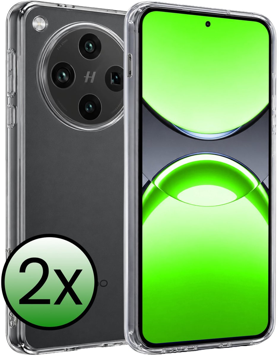 Hoesje 2 Stuks - Geschikt voor OPPO Find X8 Pro - Sterk & Shockproof - Case Siliconen - Back Cover - Telefoon Hoes - Transparant