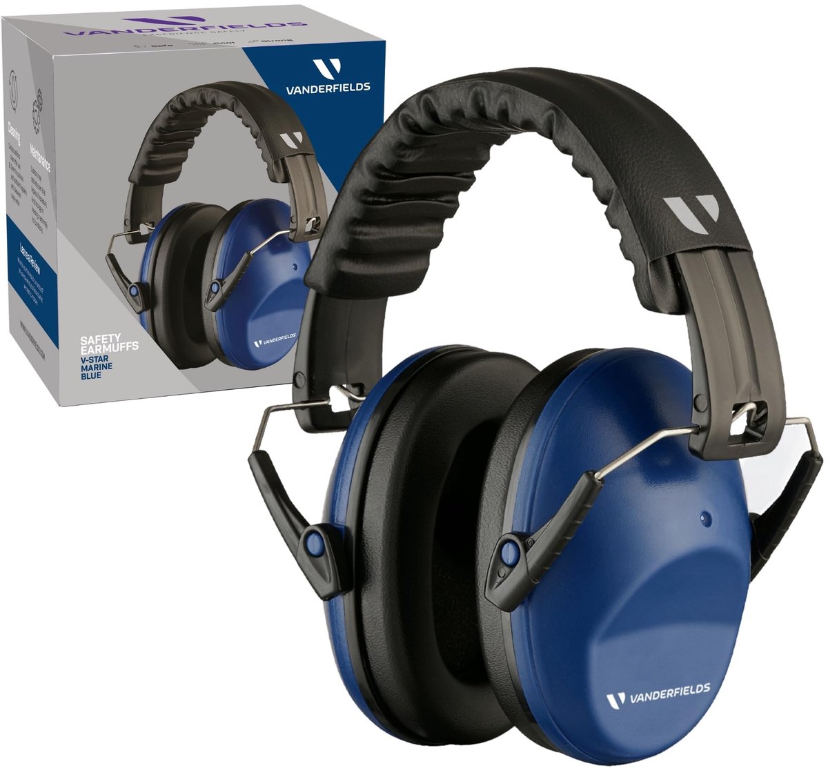 Gehoorbescherming oorkappen - Geluidsreductie 33,2dB - Marineblauw - Ideaal voor kinderen 3-12 jaar - ShopVlot