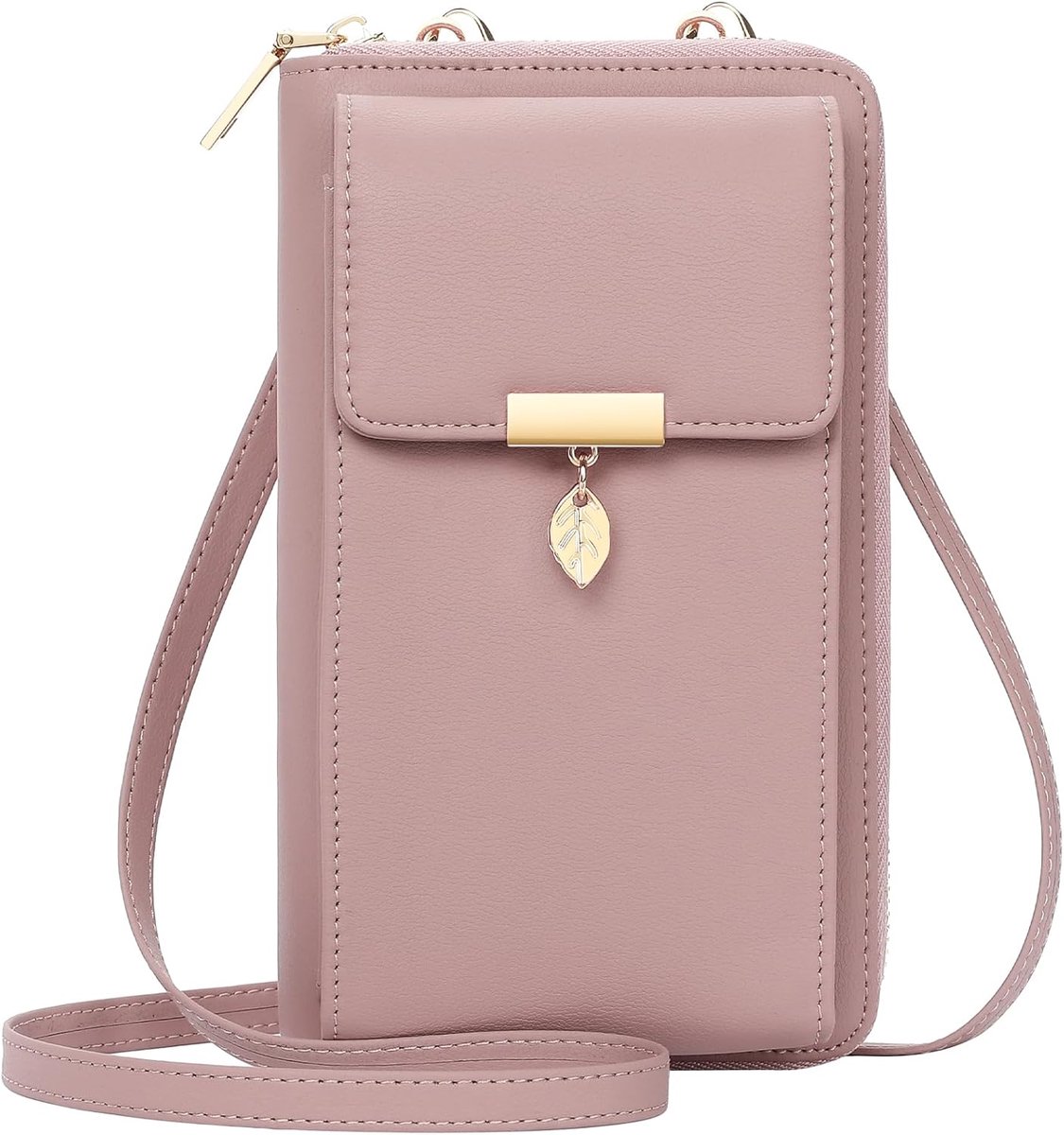 Crossbody telefoon tas RFID - PU leren schoudertas - 12 kaartslots - ideaal voor dagelijks gebruik - ShopVlot