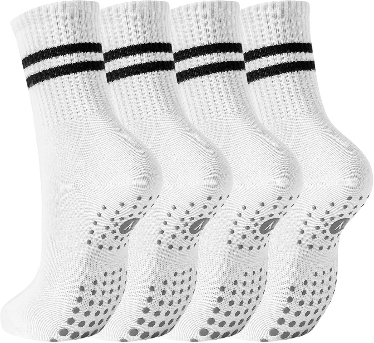 Yoga Sokken 4 Paar - Katoen - Antislip - Ideaal voor Pilates en Fitness - ShopVlot