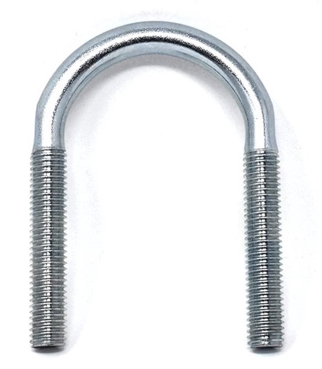 Beugelschroeven DIN 3570 - Set van 4 - Ronde staal M10 x Ã˜ 30,0-33,7 mm - Verzinkt