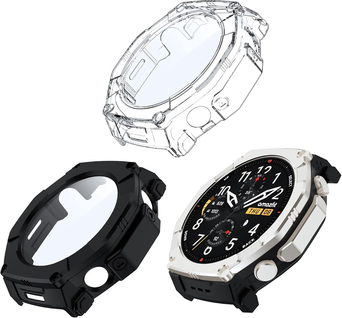 Beschermhoes A-mazfit T-Rex Ultra 2 - PC-shell - krasbestendig - optimale bescherming met displayfolie - ShopVlot