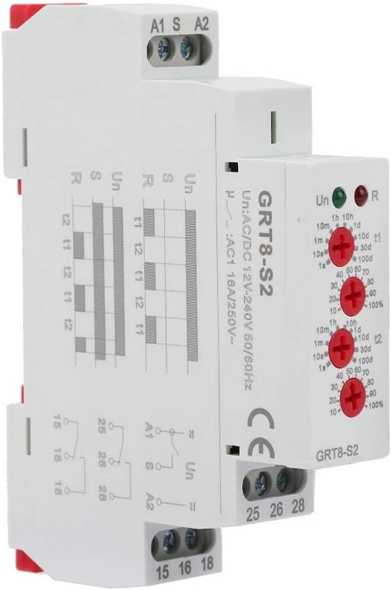 Mini cyclus timer relais 12-240V - asymmetrische herhalingsvertraging - eenvoudig te installeren - ShopVlot
