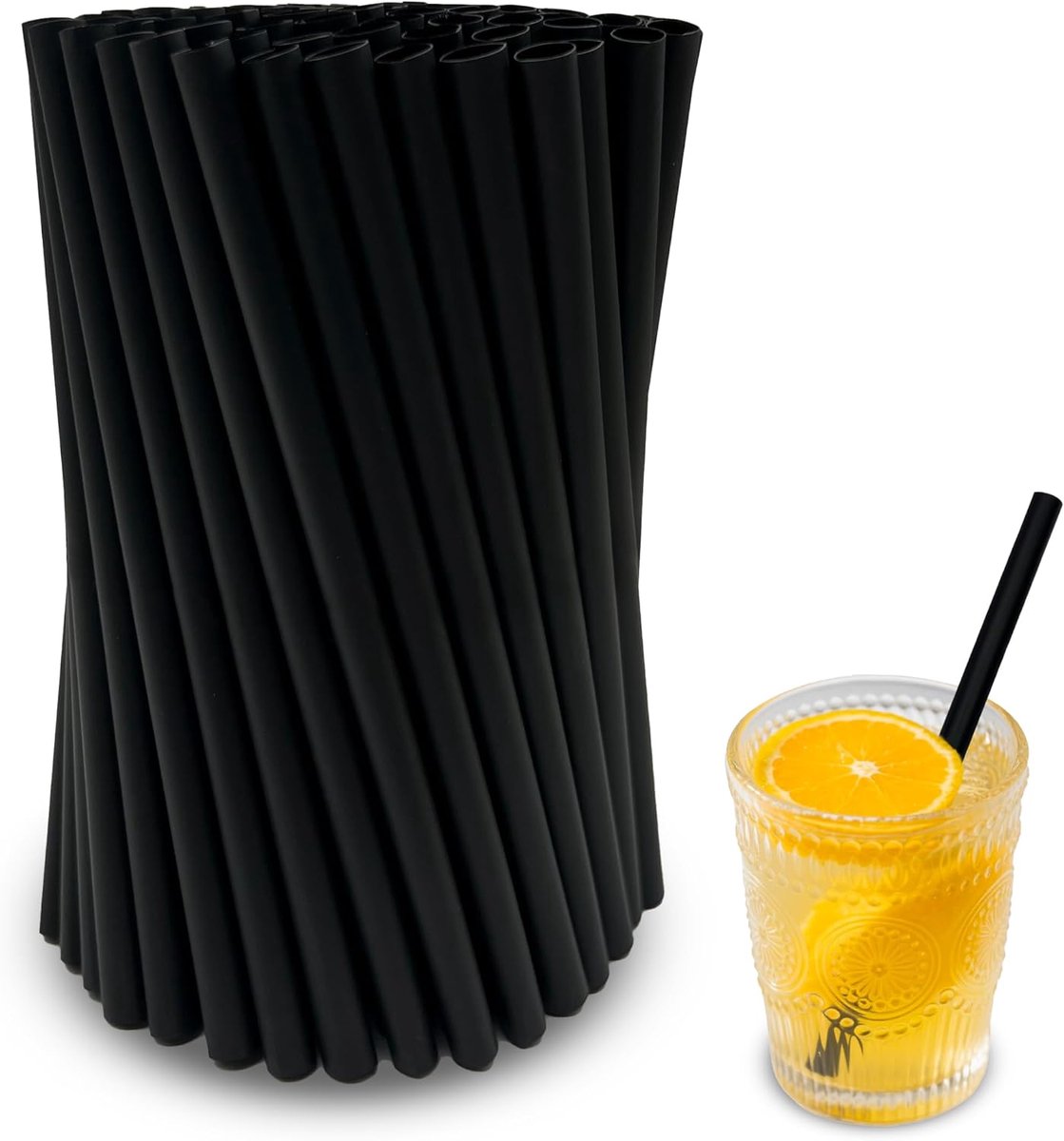 Herbruikbare Rietjes 100 stuks - 15 x 0,8 cm Plastic - Duurzaam en Milieuvriendelijk - Ideaal voor Dranken - ShopVlot