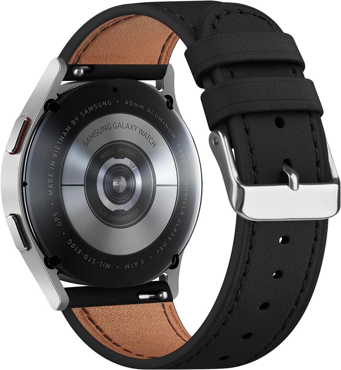 Vervangende horlogeband 20 mm - Echt leer - Geschikt voor Samsung Galaxy Watch 6 5 4 - ShopVlot