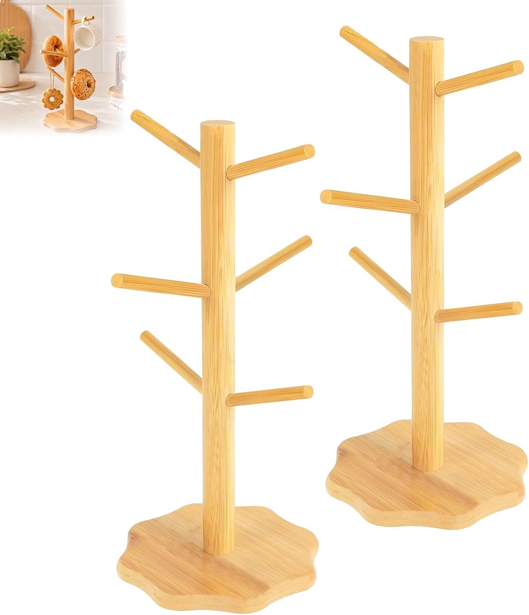 Houten pretzelstandaard 6 armen - robuust materiaal - stabiele constructie - ideaal voor cafés - ShopVlot