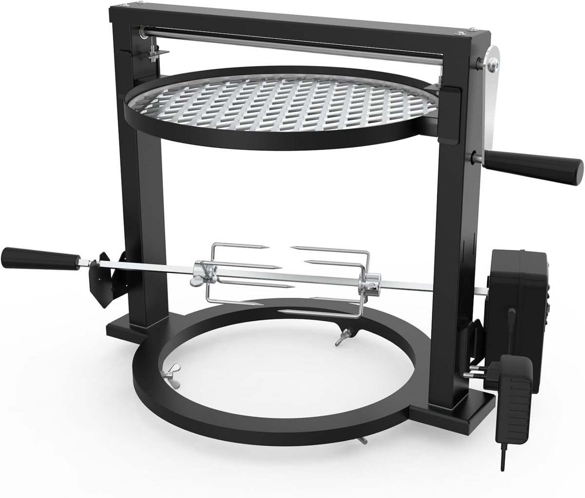 Grill Rotisserie Systeem - Verstelbare Kookrooster 36,8 cm - Dubbele Motor - Eenvoudig Barbecuen - ShopVlot
