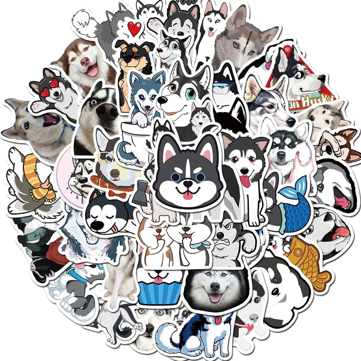 Hondenstickers 50 Stuks - Waterdicht - Unieke Corgi Ontwerpen - Versier je Drinkfles - ShopVlot