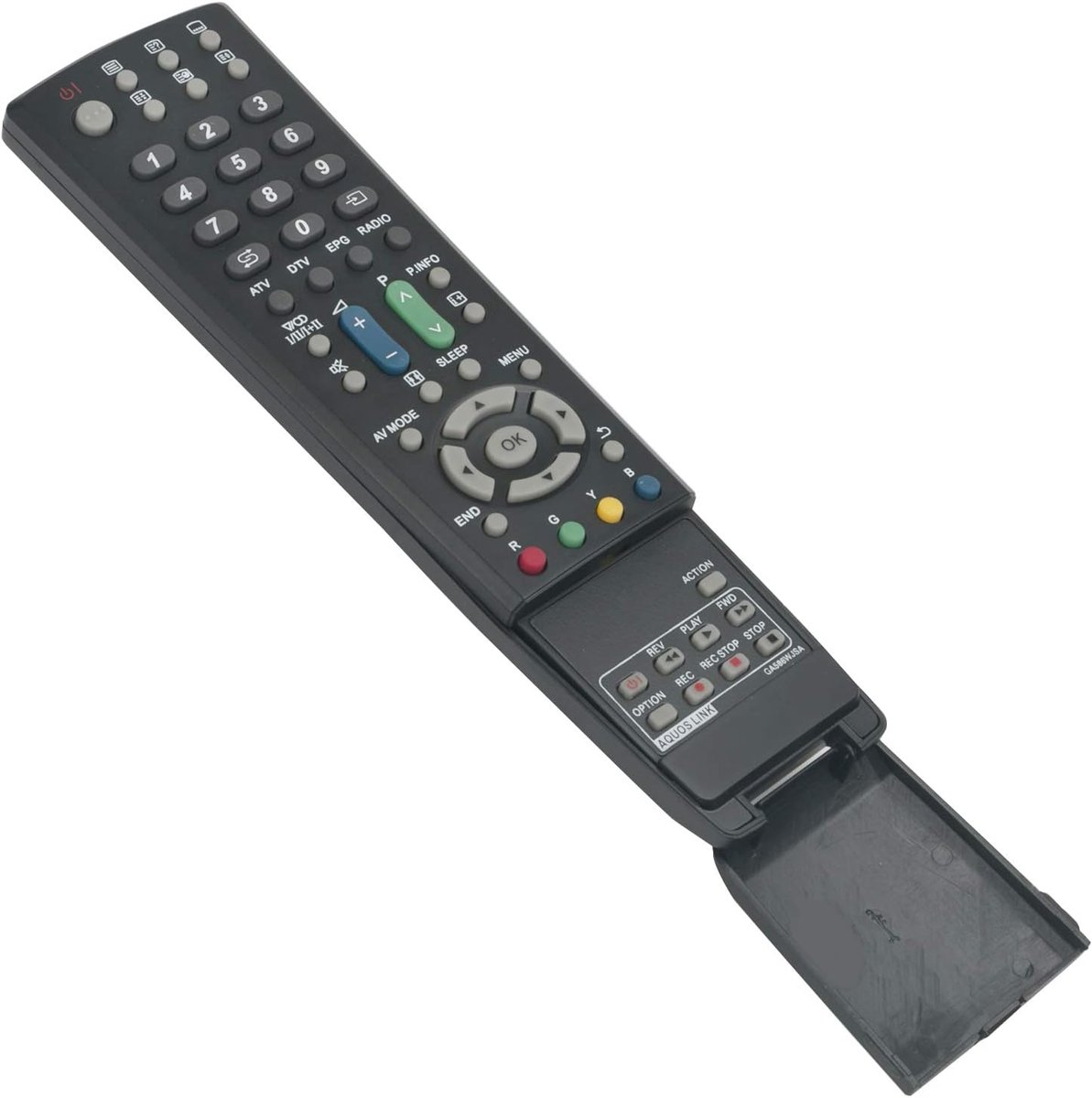 ALLIMITY Remote Control GA586WJSA Replacement for Sharp LCD AQUOS TV LC-32D653E LC-32D65E LC-32DH66E LC-32DH77E - ShopVlot