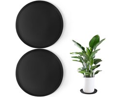 Kalolary siliconen plantenschotels, 25 inch, 2 stuks, ronde schotels voor potplanten, plantenschotels, afvoerschotels - ShopVlot