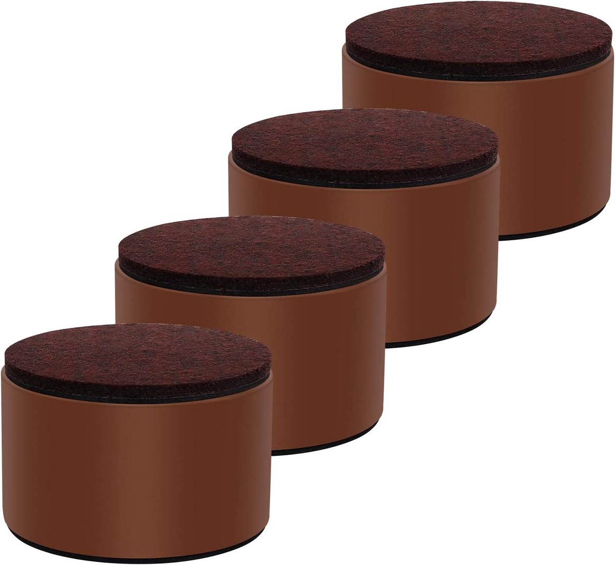 Ezprotekt 5cm Lift Furniture Risers Carbon Steel Bed Risers, Diameter 8cm Self Adhesive Heavy Duty Furniture Boosters - ShopVlot