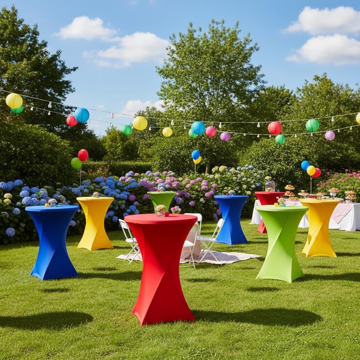 Stretch Bistro Table Covers, Spandex Bar Table Covers, Bar Table, Wedding, Reinforcement in the Foot Area, Round - ShopVlot