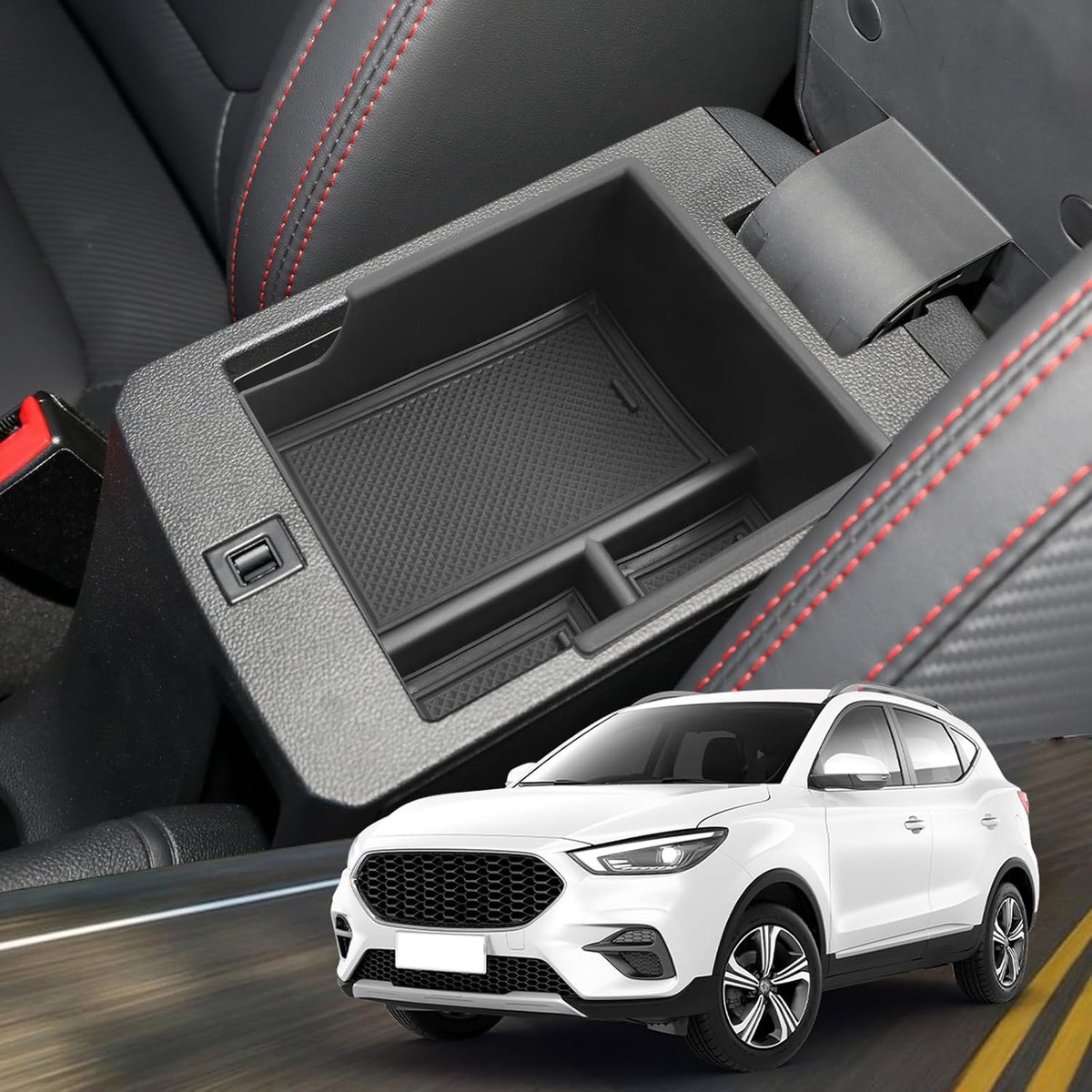 YEE PIN MG ZS Storage Box Compatible with MG ZS 2021-2024 (for Manual Transmission), Center Console, Organiser - ShopVlot