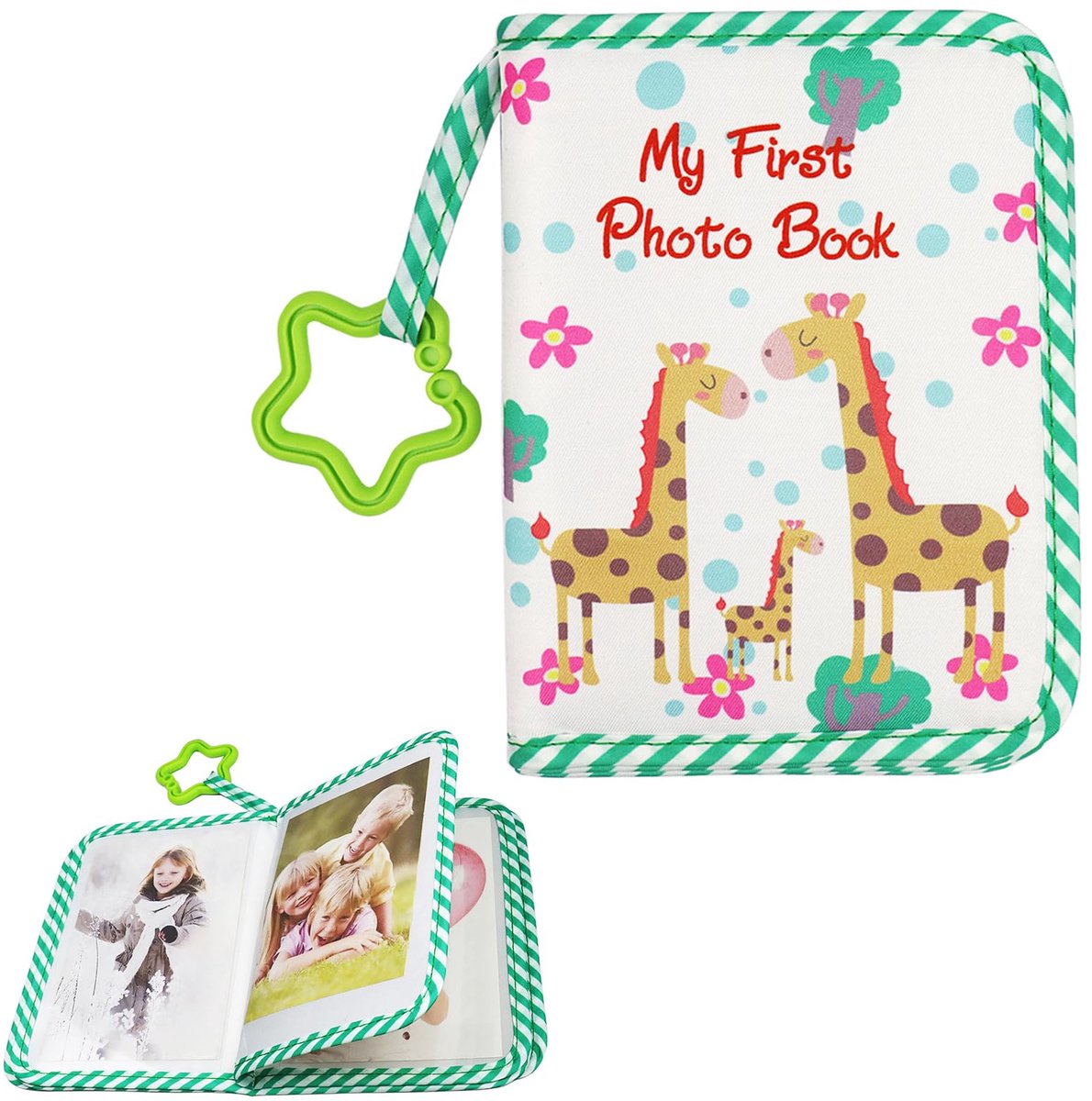 Fotoboeken voor peuters, babyfotoalbum, fotoboek van zachte stof, eerste jaar, babyalbum, zacht eerste fotoboek - ShopVlot