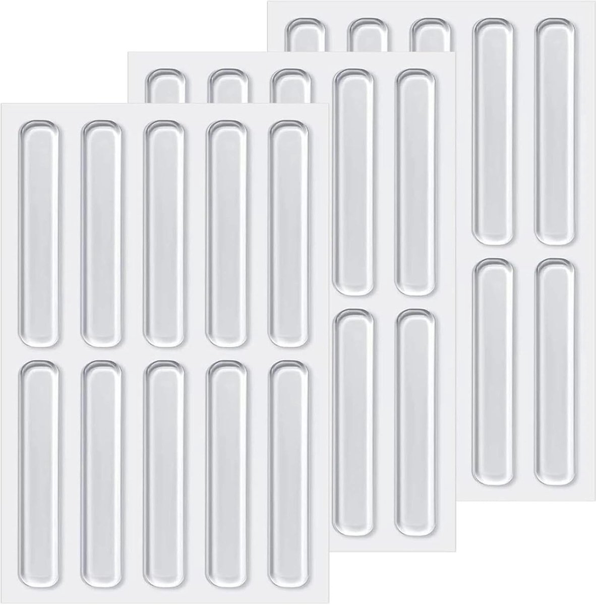 30 Pcs Non Slip Pads Glass Plate Protector Buffers Silicone Clear Anti-Collision Strips Cabinet Door Self Adhesive - ShopVlot