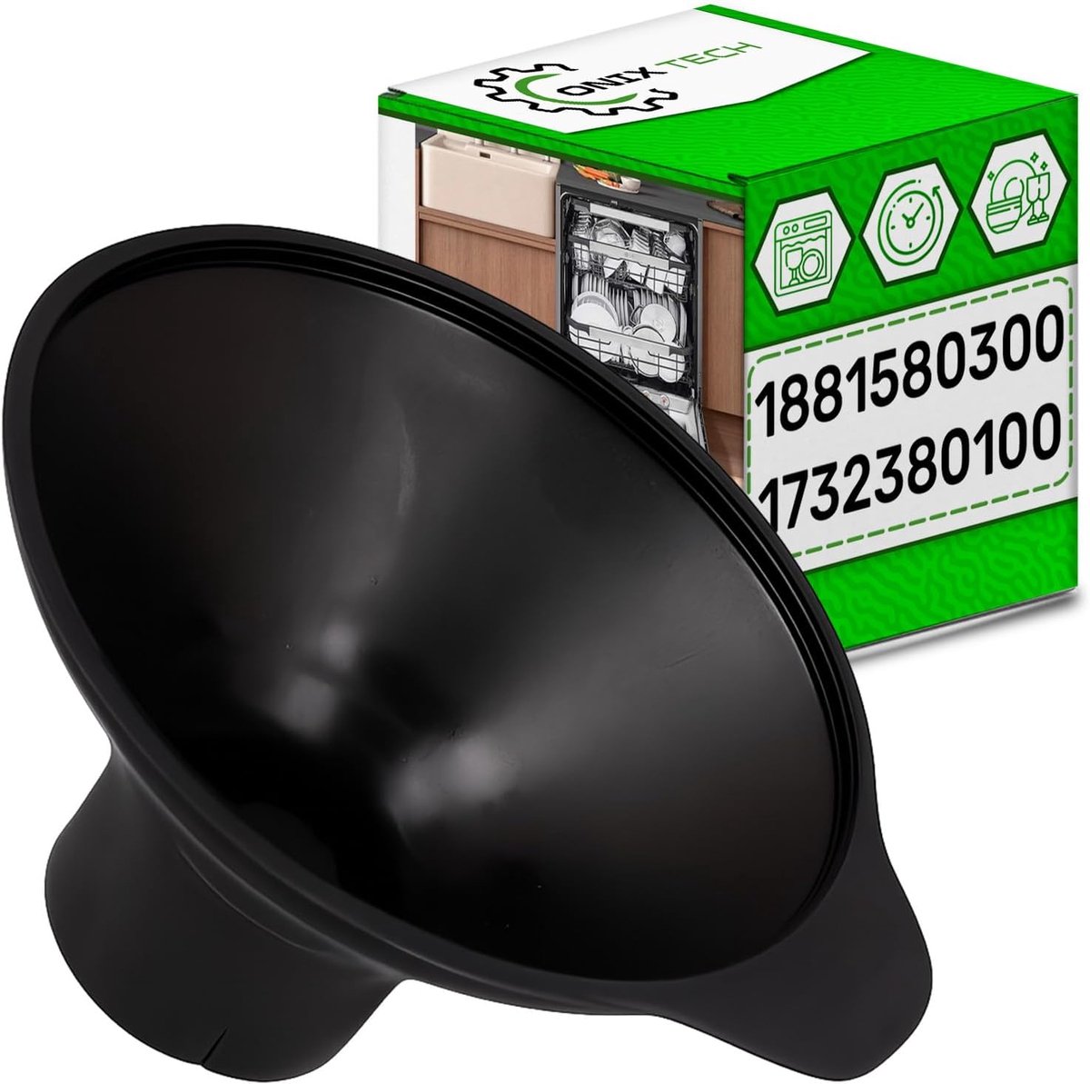 Beko dishwasher salt funnel with original code 1881580300 1732380100 - Warranty 5 years – ONIX TECH - ShopVlot