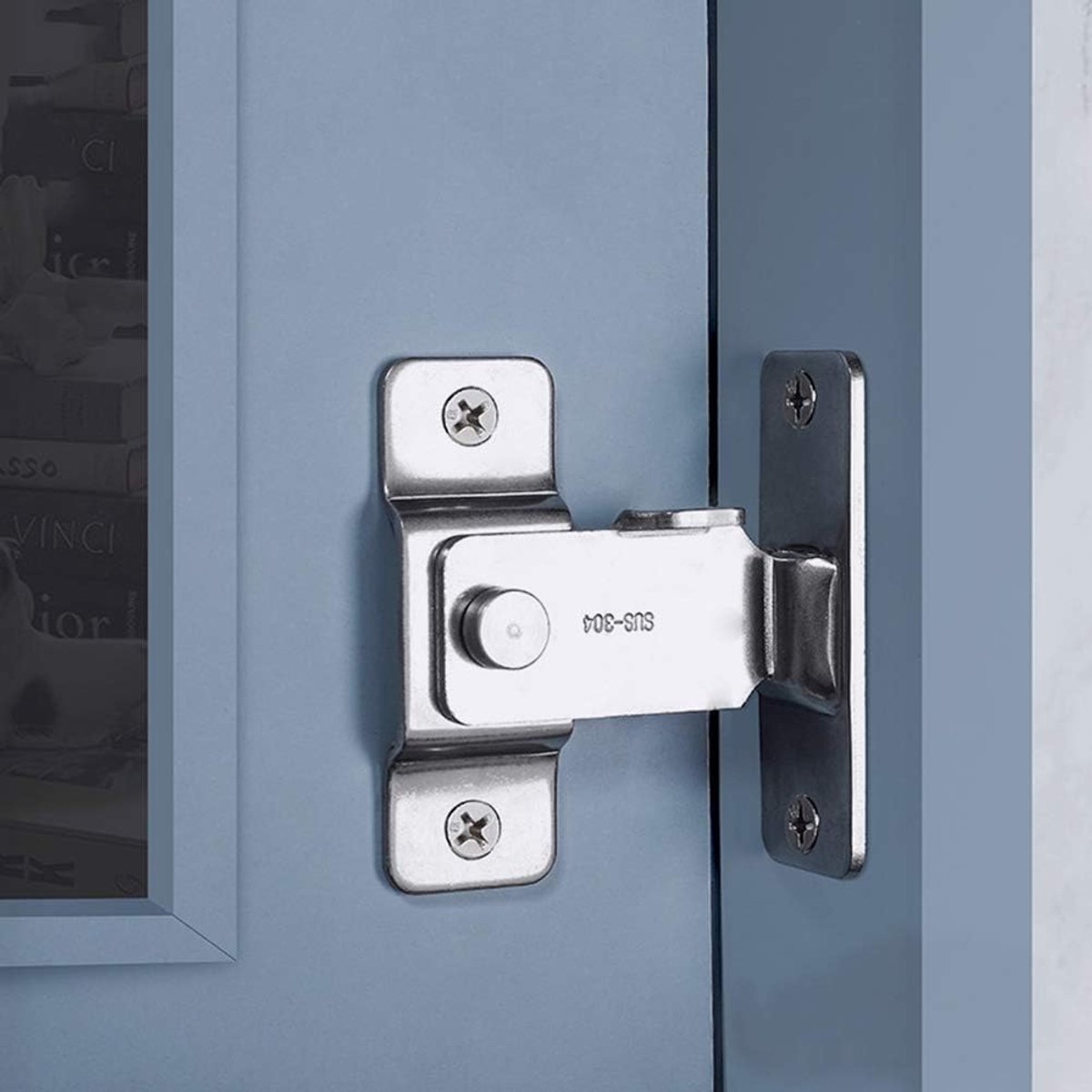WANLIAN Swivel Safety Handle for Sliding Barn Door, Retractable Door Lock, Heavy Duty Stainless Steel Door Locks - ShopVlot