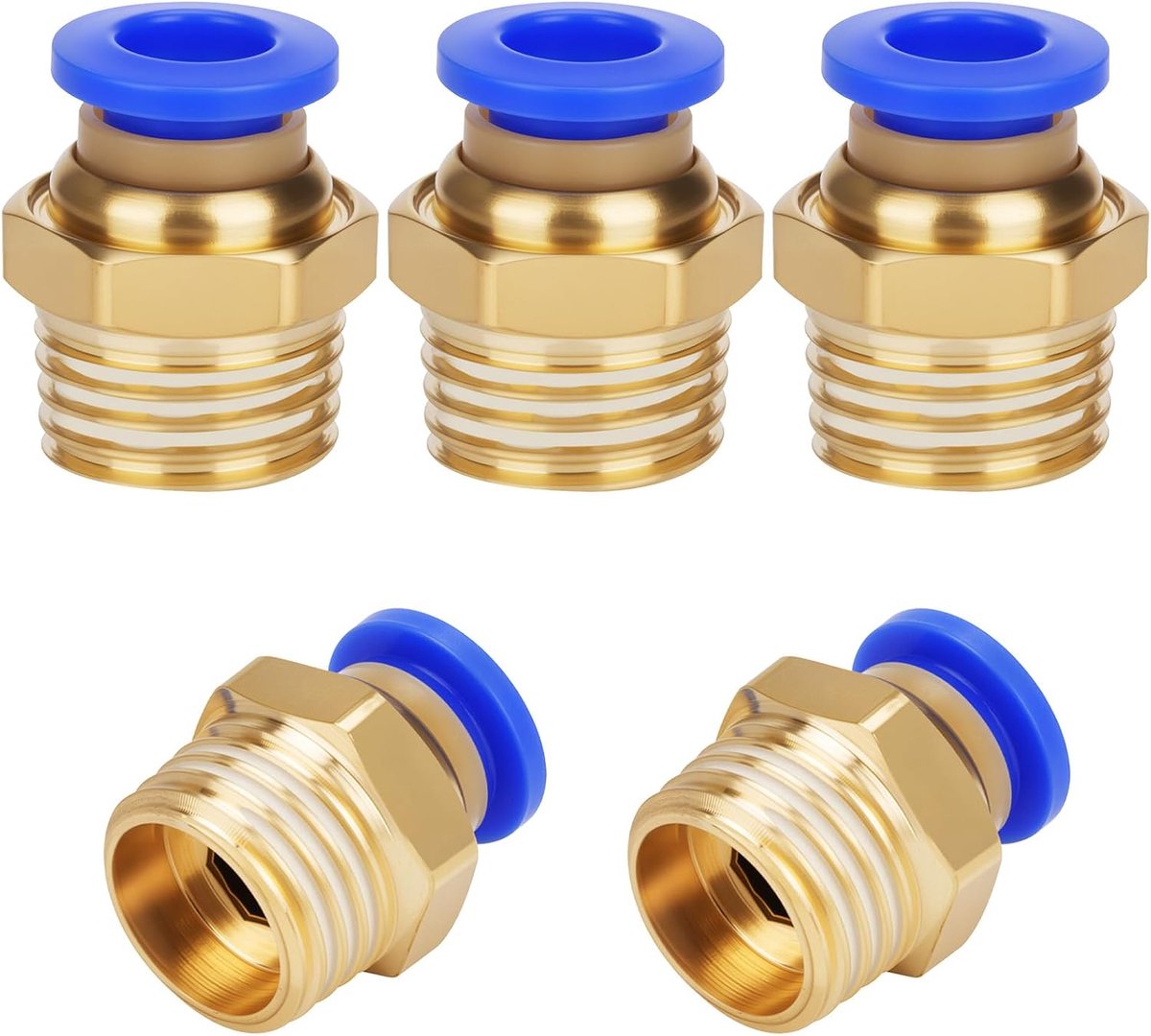 Screw Connection Pneumatic Connector Quick Connector Push In (G 1/4 inch x 6mm) Cylindrical - ShopVlot