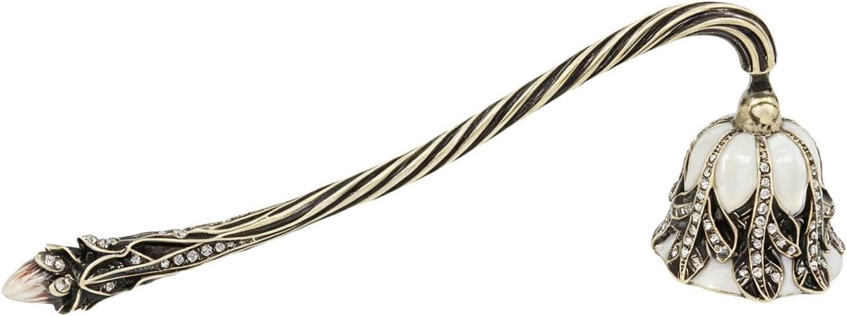 Metal Candle Snuffer, Long Handle Flower Candle Extinguisher, Wax Snuffer for Calling Over Candle Flame, Decorative - ShopVlot