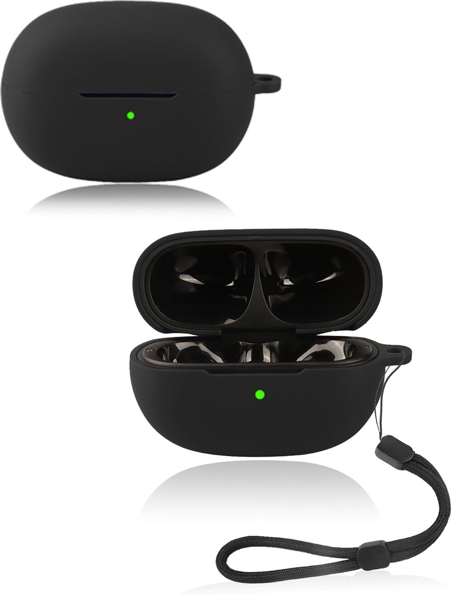 Hoes voor EarFun Clip 2 oordopjes, zachte siliconen beschermhoes, met omhangband, stofdicht, schokbestendig en - ShopVlot