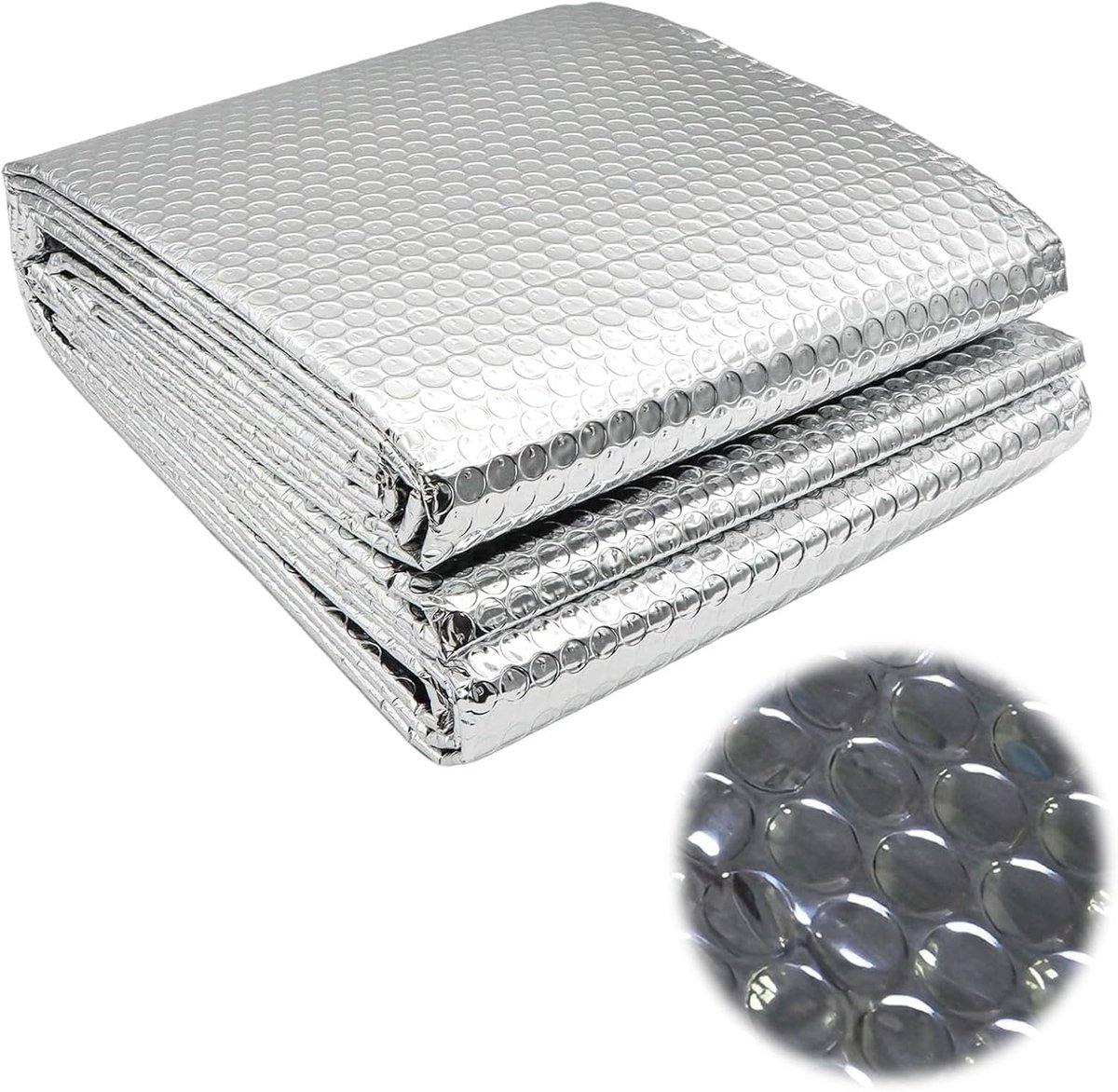 150 cm x 2,5 m warmte-isolatie van aluminium, dubbel, zelfklevend, warmte-isolatie, reflector, radiator, 3 mm dik, op - ShopVlot