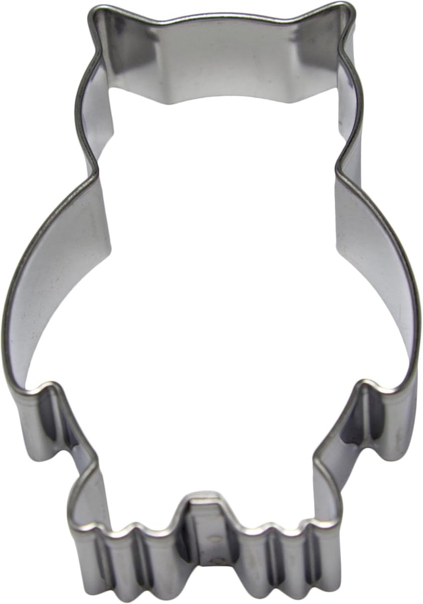 BekkiB - Cutout cutter "Owl" - approx. 6 x 4.3 cm - Dishwasher safe cookie cutter made of stainless steel - ShopVlot