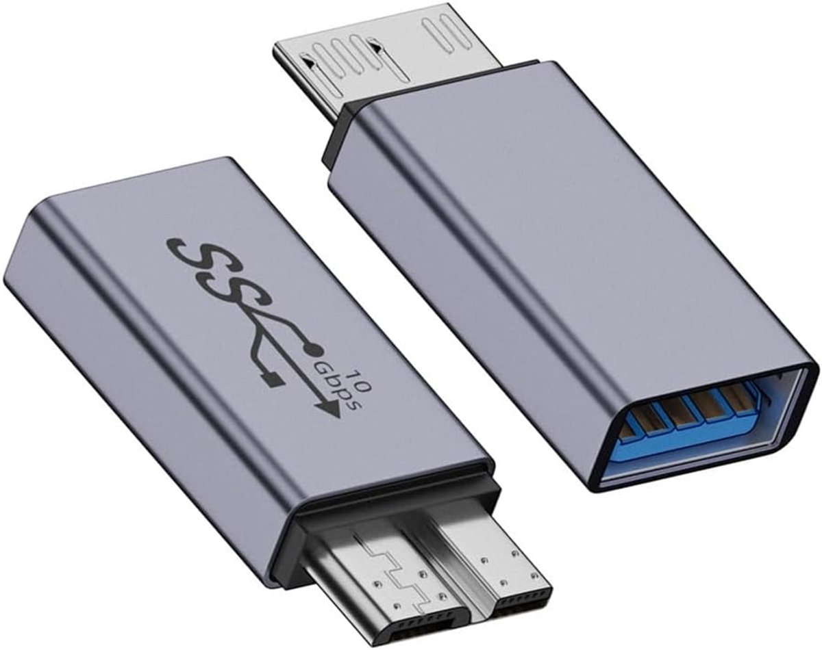 xiwai Micro USB 3.0 Male to USB-C USB 3.1 Type A Female Adapter 10Gbps Data Power Converter for Laptop PC SSD Disk - ShopVlot